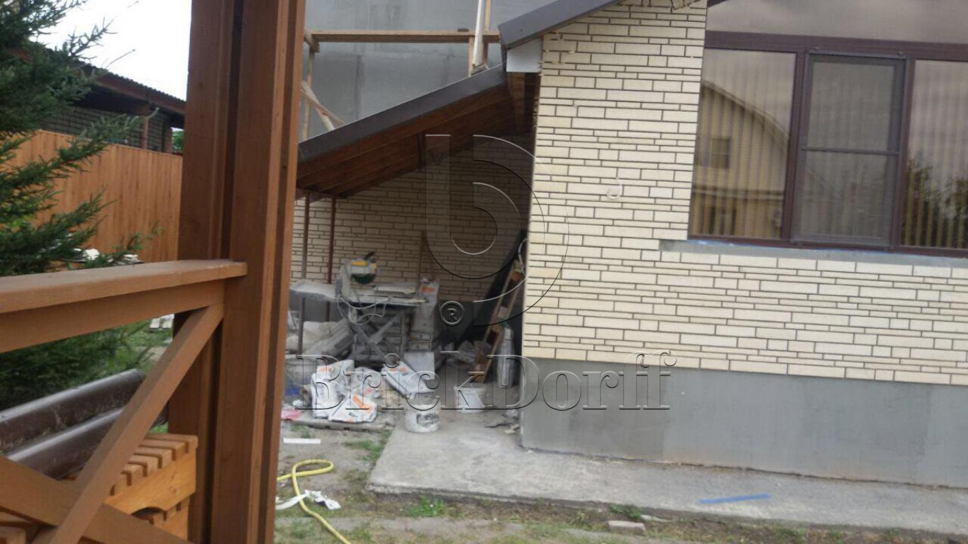 Клинкерная фасадная плитка облицовочная под кирпич Stroeher (Штроер) Zeitlos 351 kalkbrand рельефная NF14, 240*71*14 мм