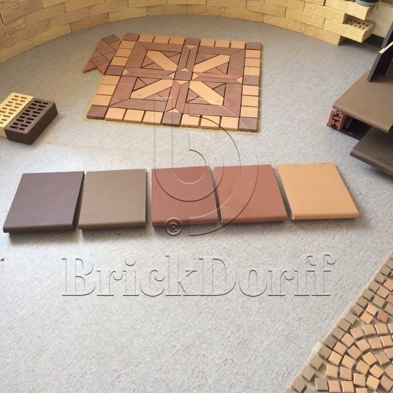 Клинкерная ступень Фронтальная противоскользящая плитка ЭкоКлинкер Natural Sand Песочный 330*250*40*14 мм