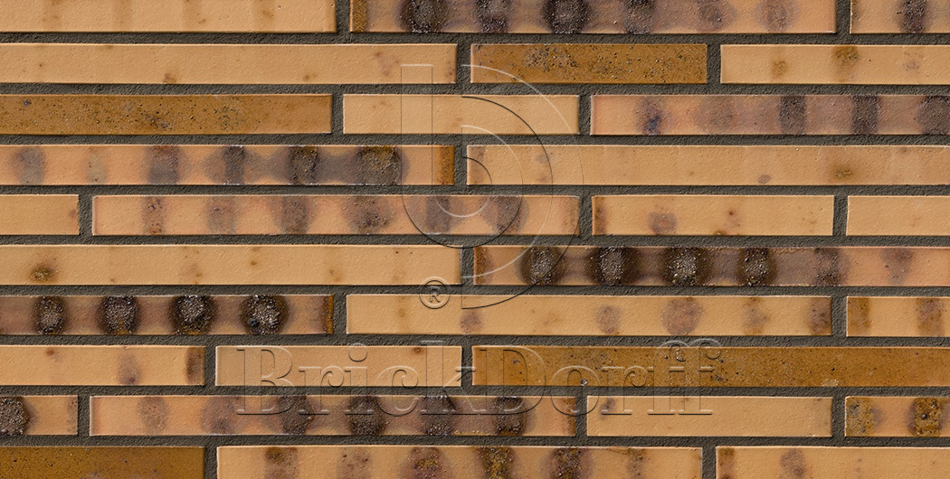 Кирпич облицовочный Клинкерный ригельный Langformat ABC 10061 St. Petersburg gelb Kohlebrand glatt DF 365*115*52 мм