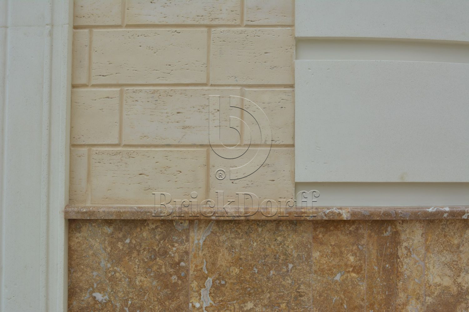 Фасадная облицовочная декоративная плитка травертин-вилла 07-06