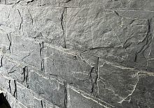 Плитка цокольная и фасадная черный сланец, натуральный камень 400х200х10/20 мм