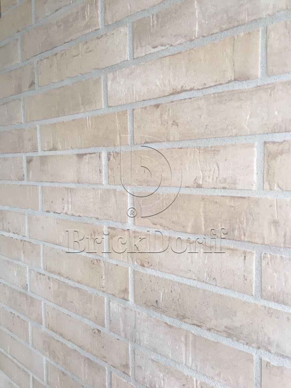 Клинкерная фасадная плитка облицовочная под кирпич Stroeher (Штроер) Kontur EG 470 beige engobiert рельефная, 240*52*12 мм