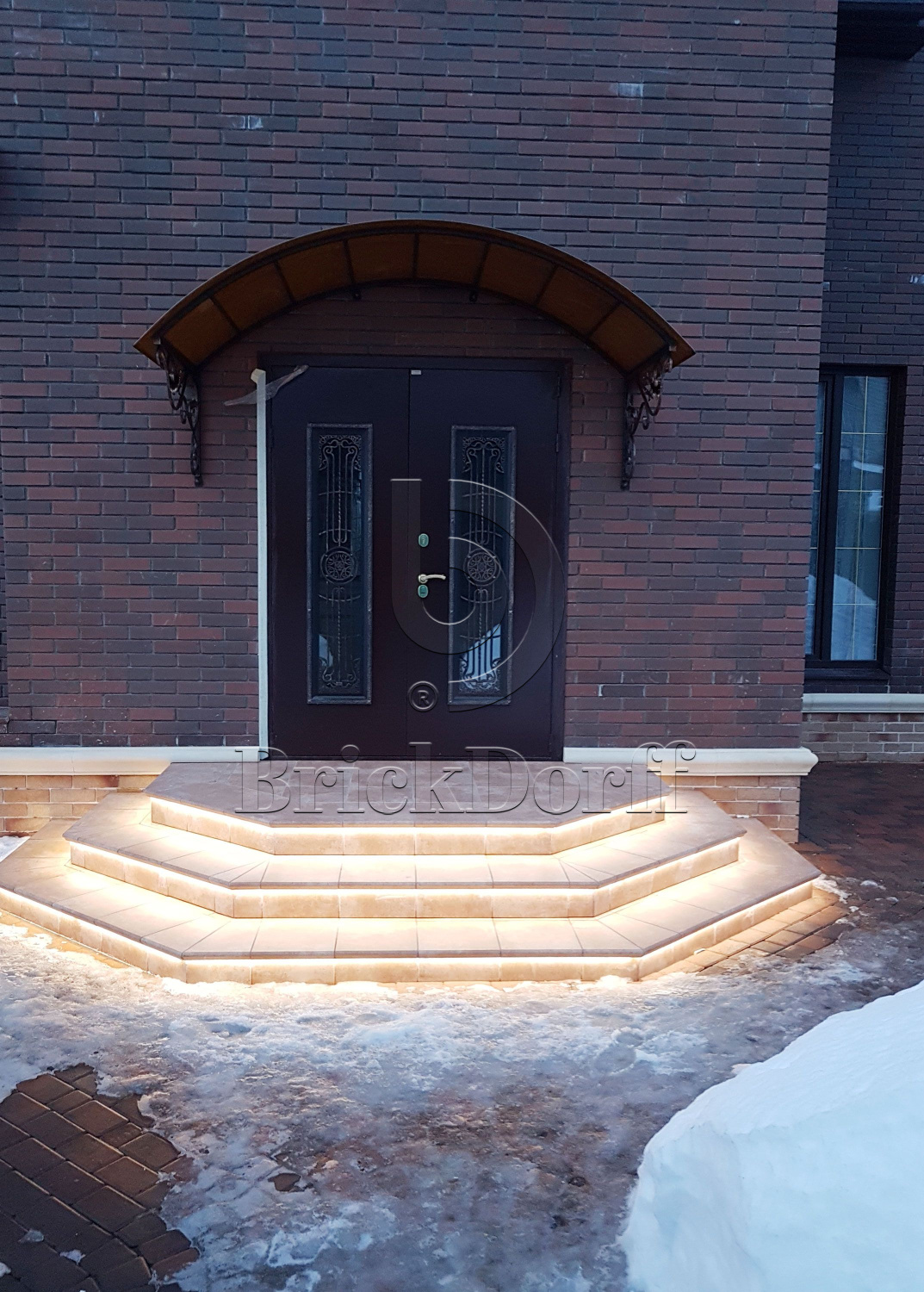 Клинкерная ступень Флорентинер противоскользящая плитка ATRIUM WK31150 Cotto 310*320*9,5 мм Westerwalder Klinker