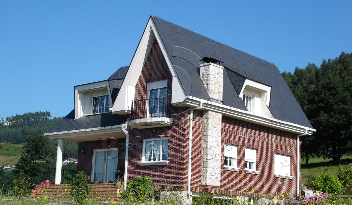 Фасадная Термопанель из пенополистирола ППС 60 мм с Клинкерной Глазурованной плиткой Braun 370, 240*71*10 мм