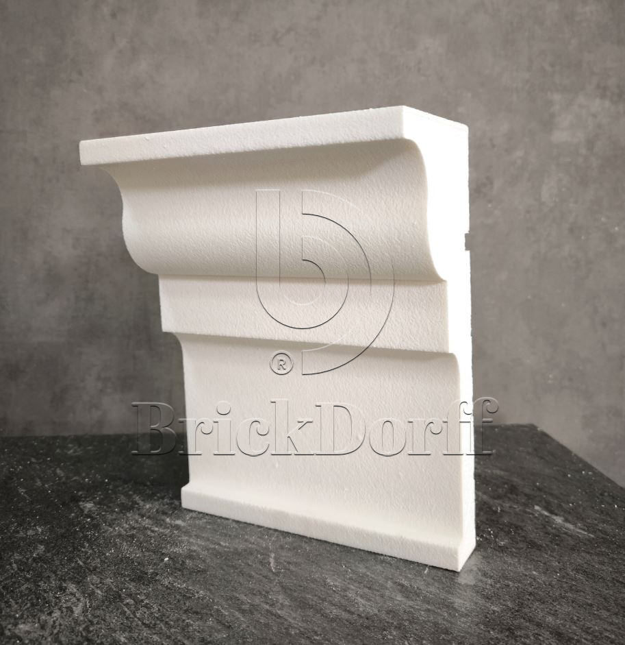 Молдинг для фасада - лепнина, декор из пенополистирола МВ-250/7 (МС-142) 250*105*2000 мм