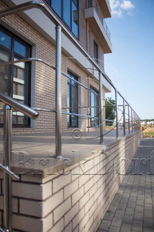 Клинкерная фасадная плитка облицовочная под кирпич Stroeher (Штроер) Zeitlos 351 kalkbrand рельефная NF14, 240*71*14 мм