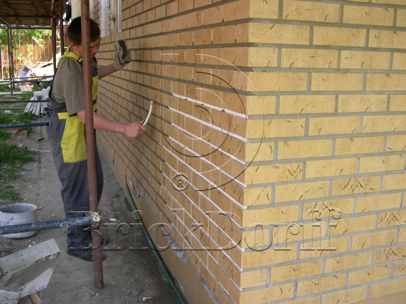 Фасадная Термопанель из Пенополиуретана ППУ 40 мм с Клинкерной плиткой Antik Sandstein 240*71*10 мм