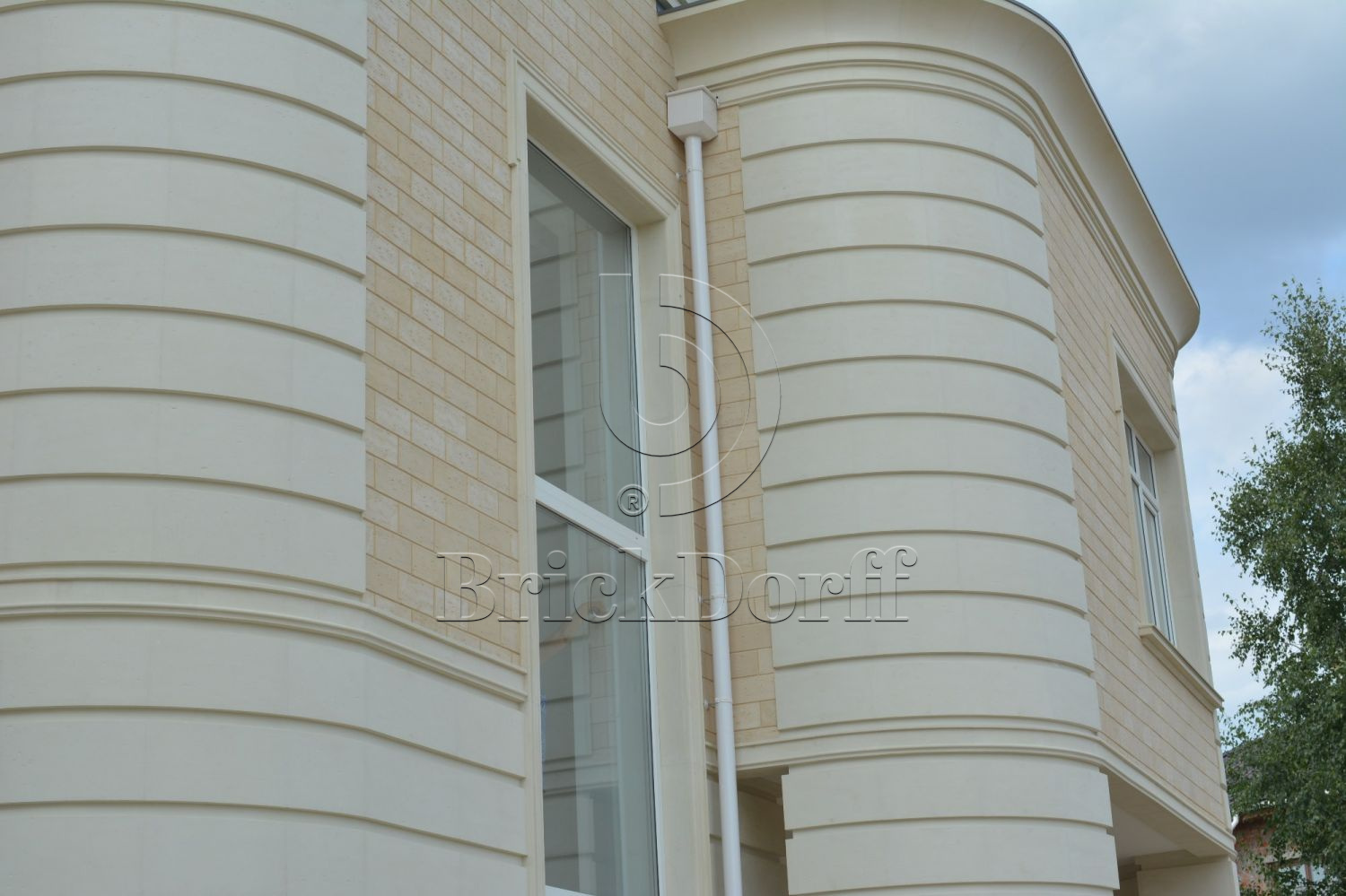 Фасадная облицовочная декоративная плитка травертин-вилла 07-06