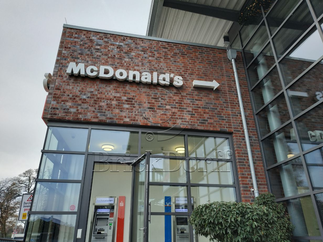 Кирпич облицовочный Клинкерный ABC 5781 Wittenburg Kohlebrand mit Sinterschmolz glatt 55NF 240*71*55 мм, БАВАРСКАЯ КЛАДКА