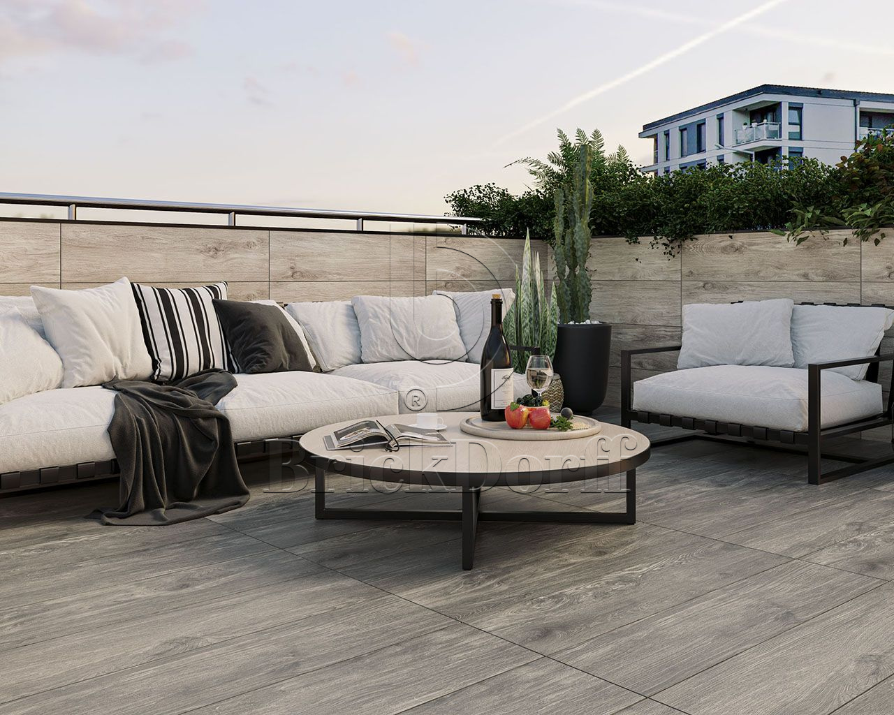 Sherwood Grys Gres 295*1195*18 мм тротуарная плитка уличная, противоскользящая, керамогранитная Paradyz