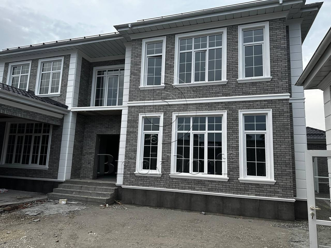 Mattone Pietra Grafit 245X66х7,4 мм Клинкерная фасадная плитка под кирпич облицовочная, серая