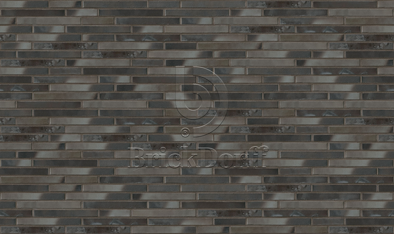 Кирпич облицовочный Клинкерный ригельный Langformat ABC 1030 Atlantis anthrazit-grau glatt DF 365*115*52 мм