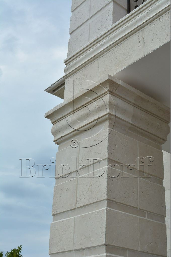 Фасадная облицовочная декоративная плитка травертин-касса 15