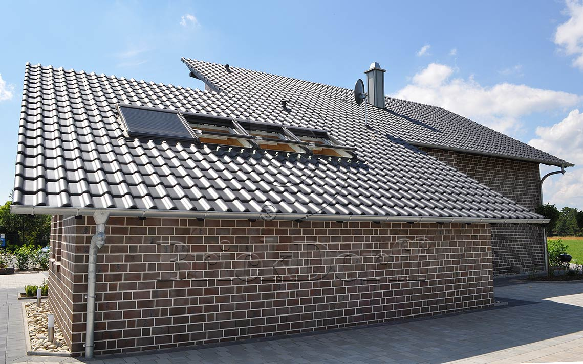 Керамическая черепица рядовая Roben FLANDERNplus антрацит ангоб