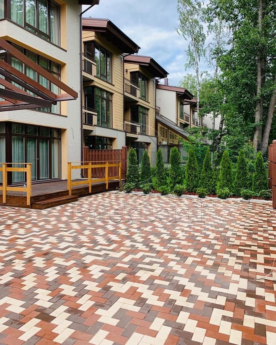 Тротуарная плитка / брусчатка Клинкерная ЛСР (RAUF Design) красный "Лондон" 200*100*50 мм