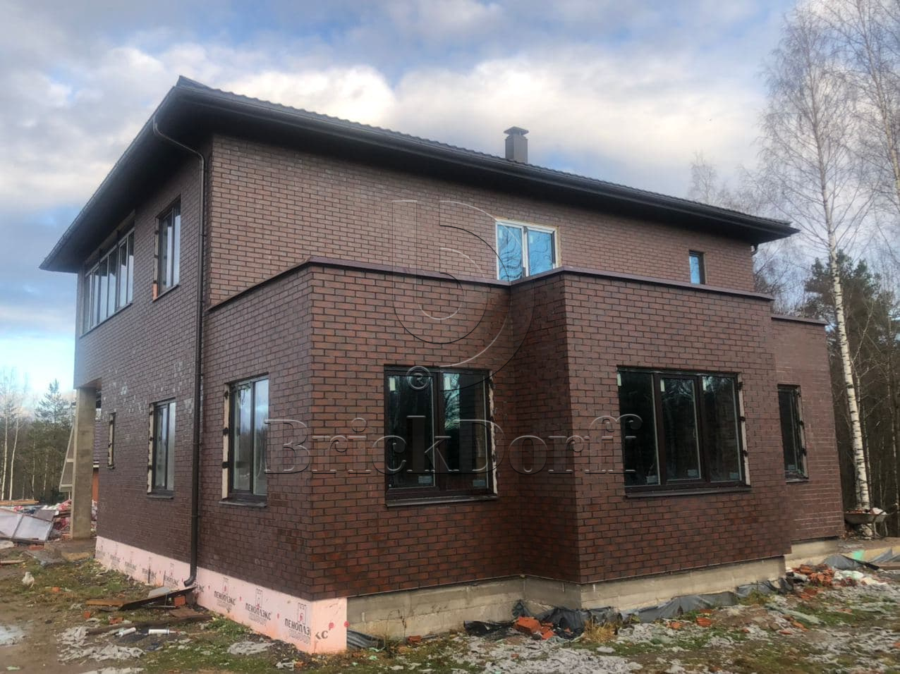 Semir Brown 245X66х7,4 мм Клинкерная фасадная плитка под кирпич облицовочная, коричневая