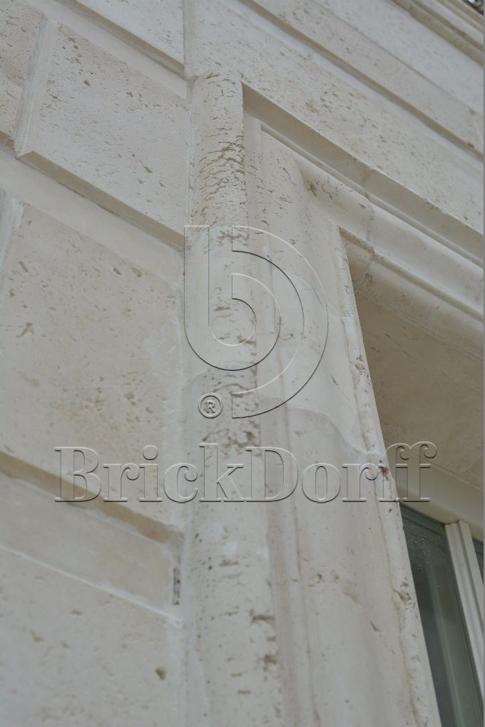 Фасадная облицовочная декоративная плитка травертин-касса 15