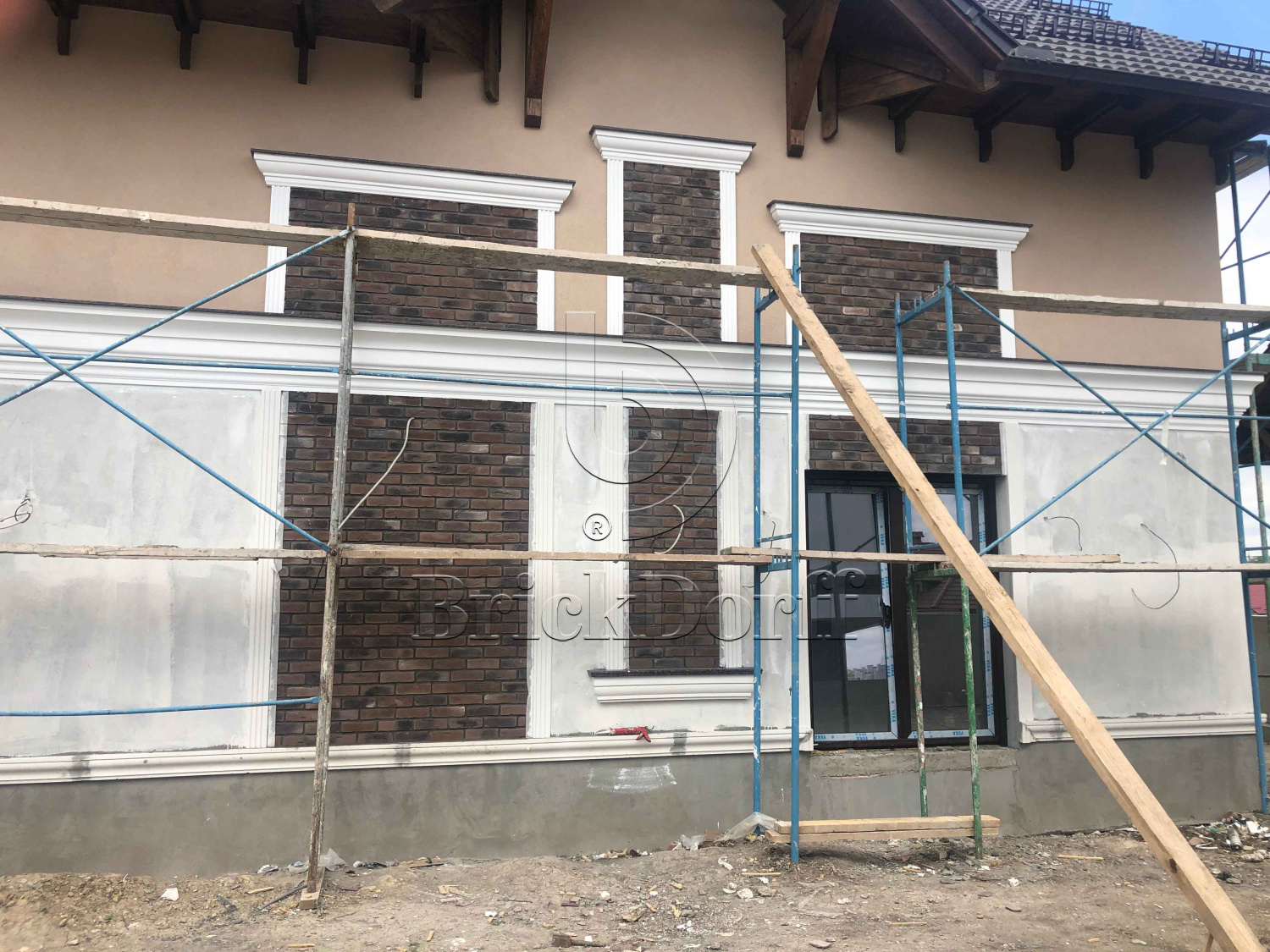 4 Византийский кирпич 225х65х15 мм, декоративный камень для фасада и интерьера Petra