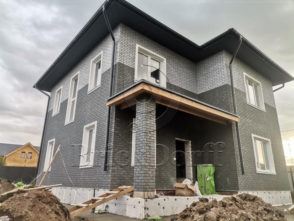 Cemento gray фасадная термопанель из пенополистирола ППС 100 мм с клинкерной плиткой