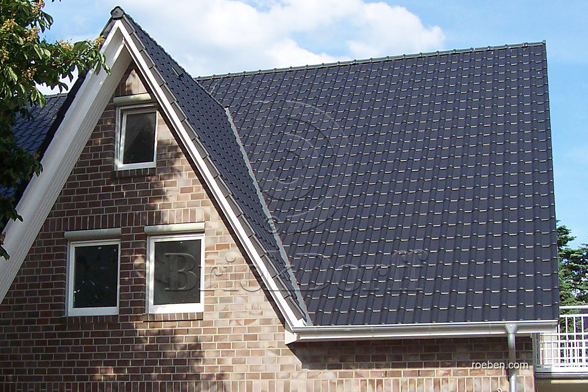 Керамическая черепица рядовая Roben FLANDERNplus антрацит ангоб