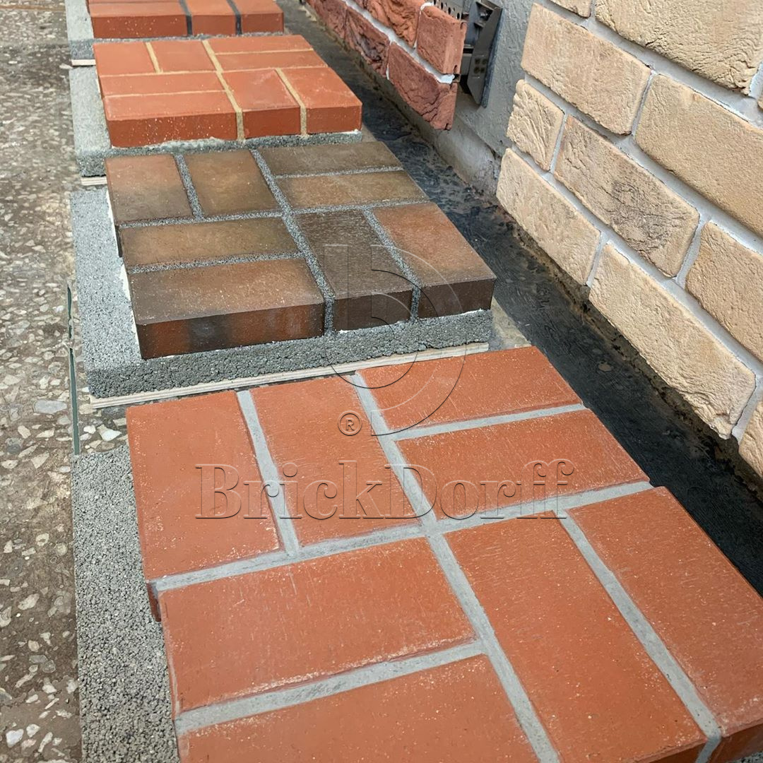 Тротуарная плитка / брусчатка Клинкерная ЛСР (RAUF Design) красный "Лондон" 200*100*50 мм
