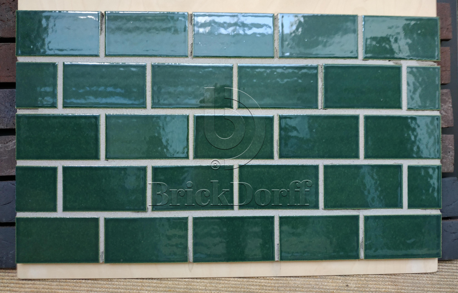 PRO-18-8 Глазурованная клинкерная фасадная плитка под кирпич ral 6028 122x69x10 мм