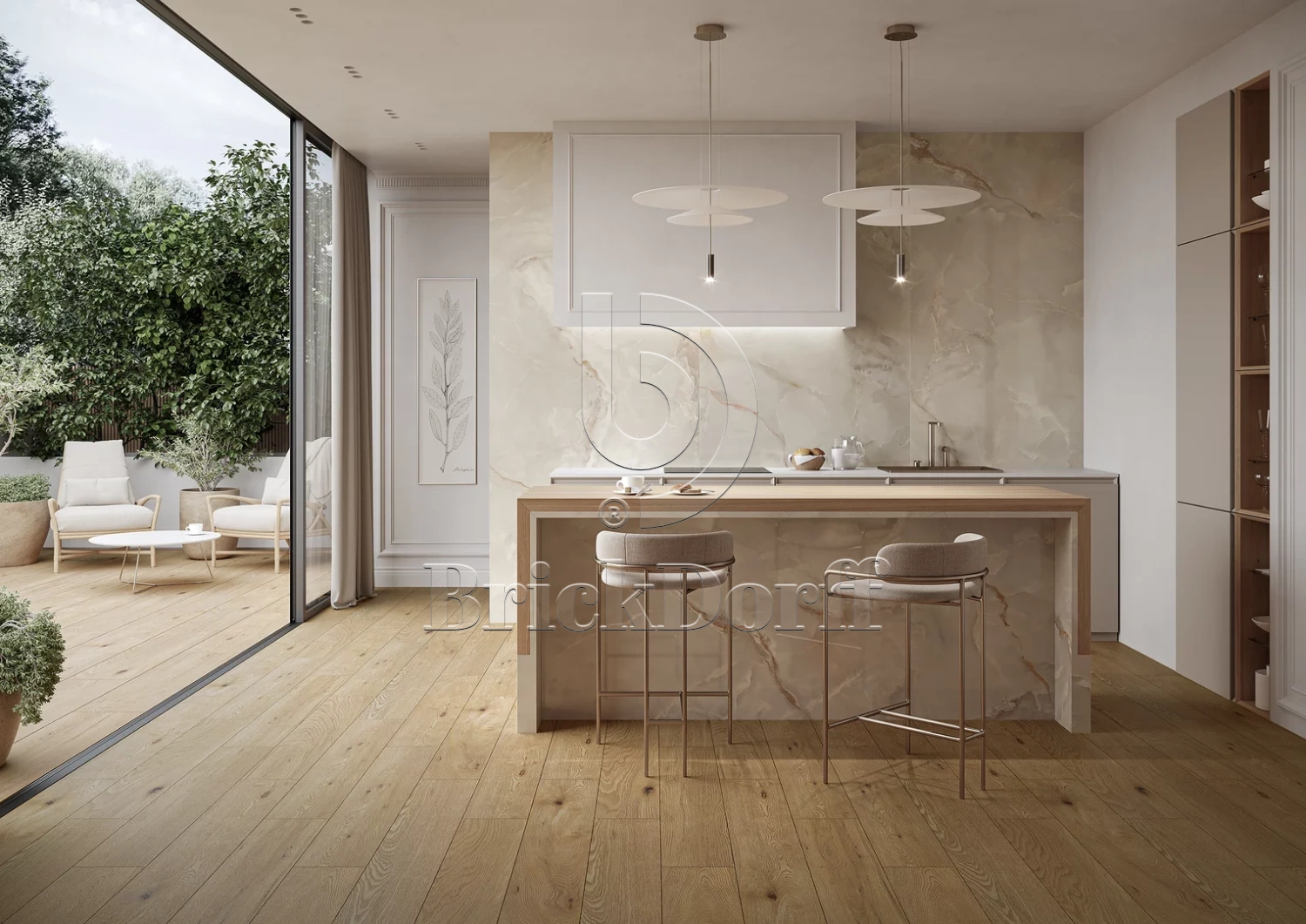 Trueland Gold Gres 295*1195*20 мм тротуарная плитка уличная, противоскользящая, керамогранитная Paradyz