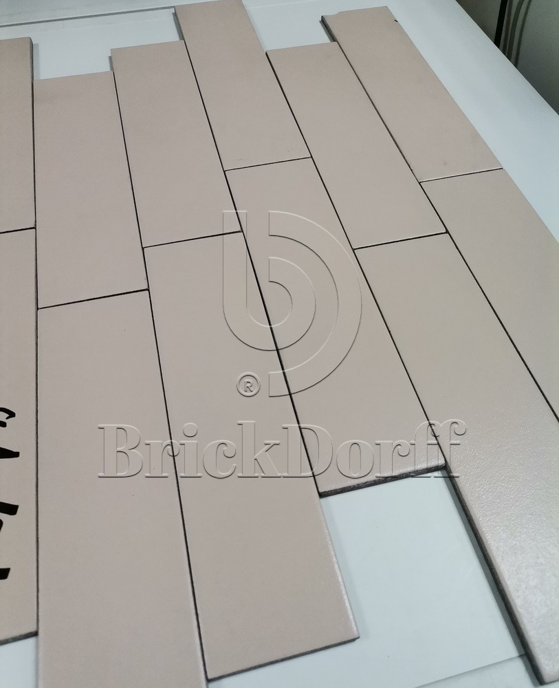 Амстердам-7 белая клинкерная фасадная плитка под кирпич 245*65*7 мм, керамин