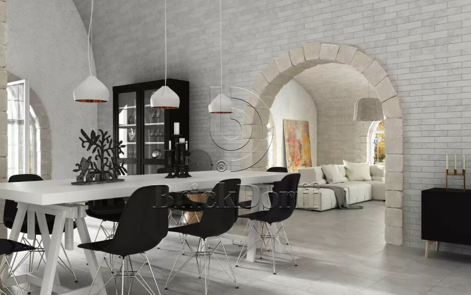 Manhattan White Exagres 330*330*12 мм, клинкерная ступень флорентинер- с капиносом, противоскользящая