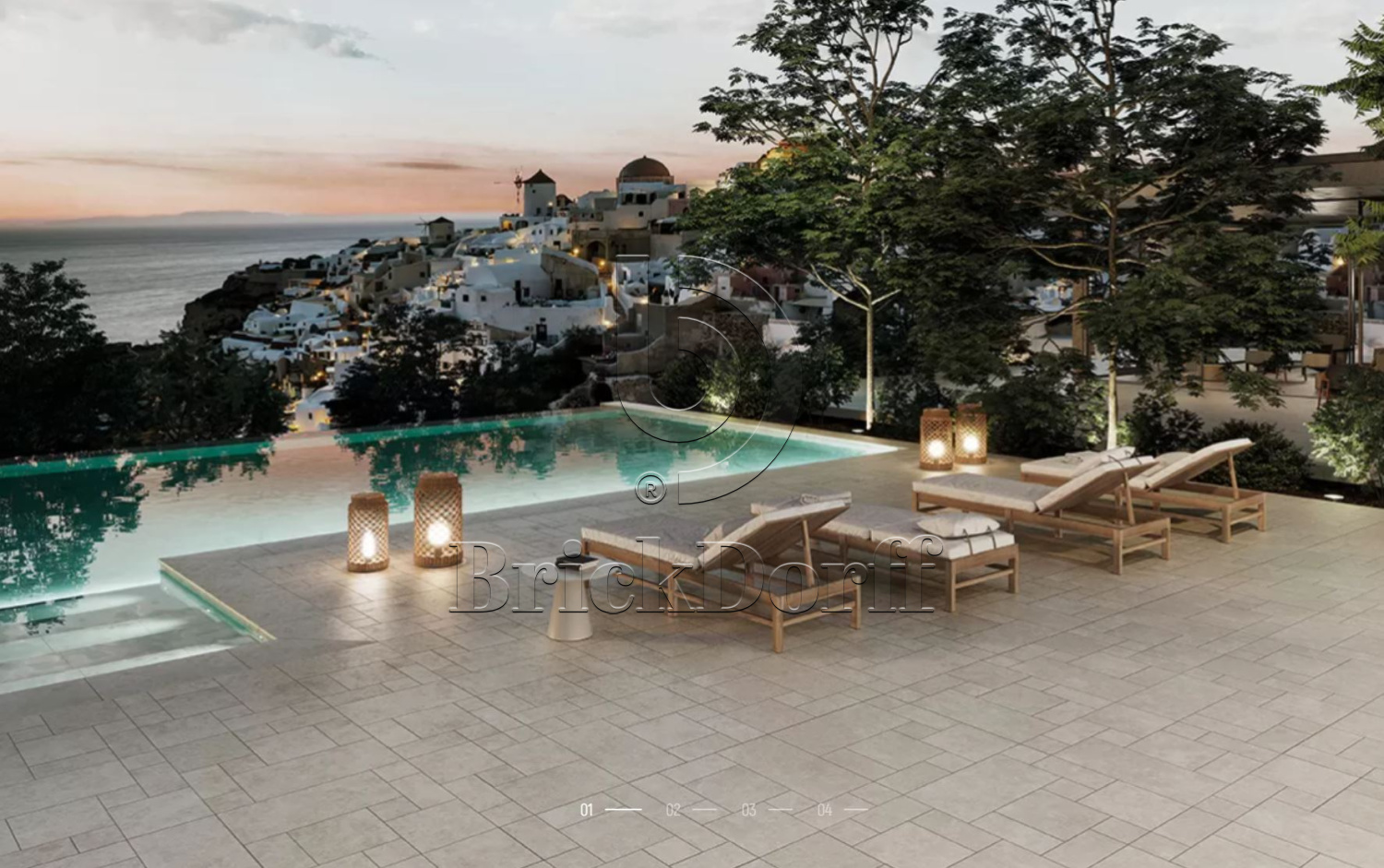 Ardenas MARFIL Exagres 330*330*12 мм, клинкерная угловая ступень флорентинер с капиносом, противоскользящая