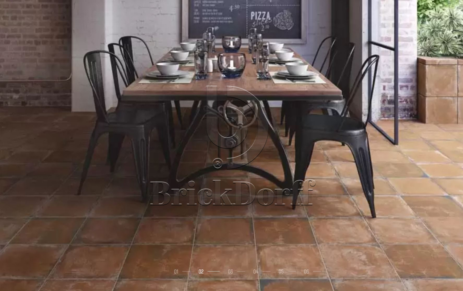 Alhamar ROJO Exagres 330*330*10 мм, напольная клинкерная плитка противоскользящая