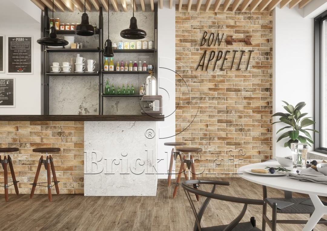 Фасадная и Интерьерная клинкерная плитка под кирпич Cerrad Piatto sand 300*74*9 мм