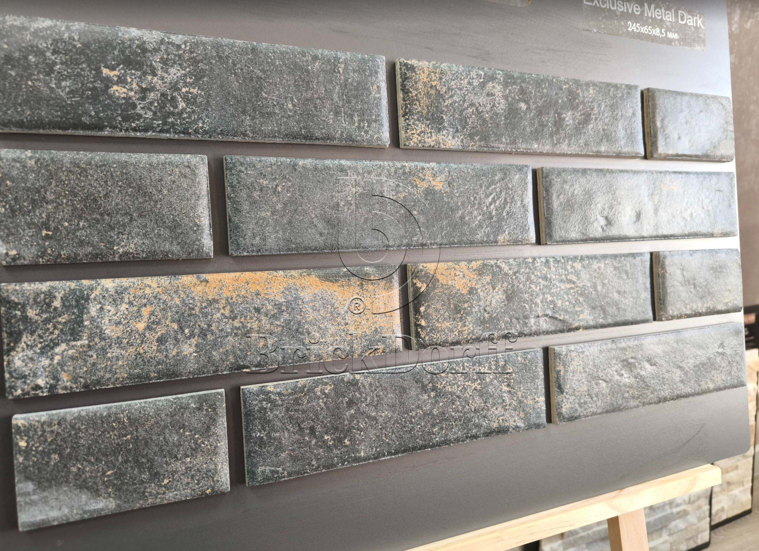 Metal Dark 245х65х8,5 мм клинкерная плитка под кирпич для фасада и цоколя