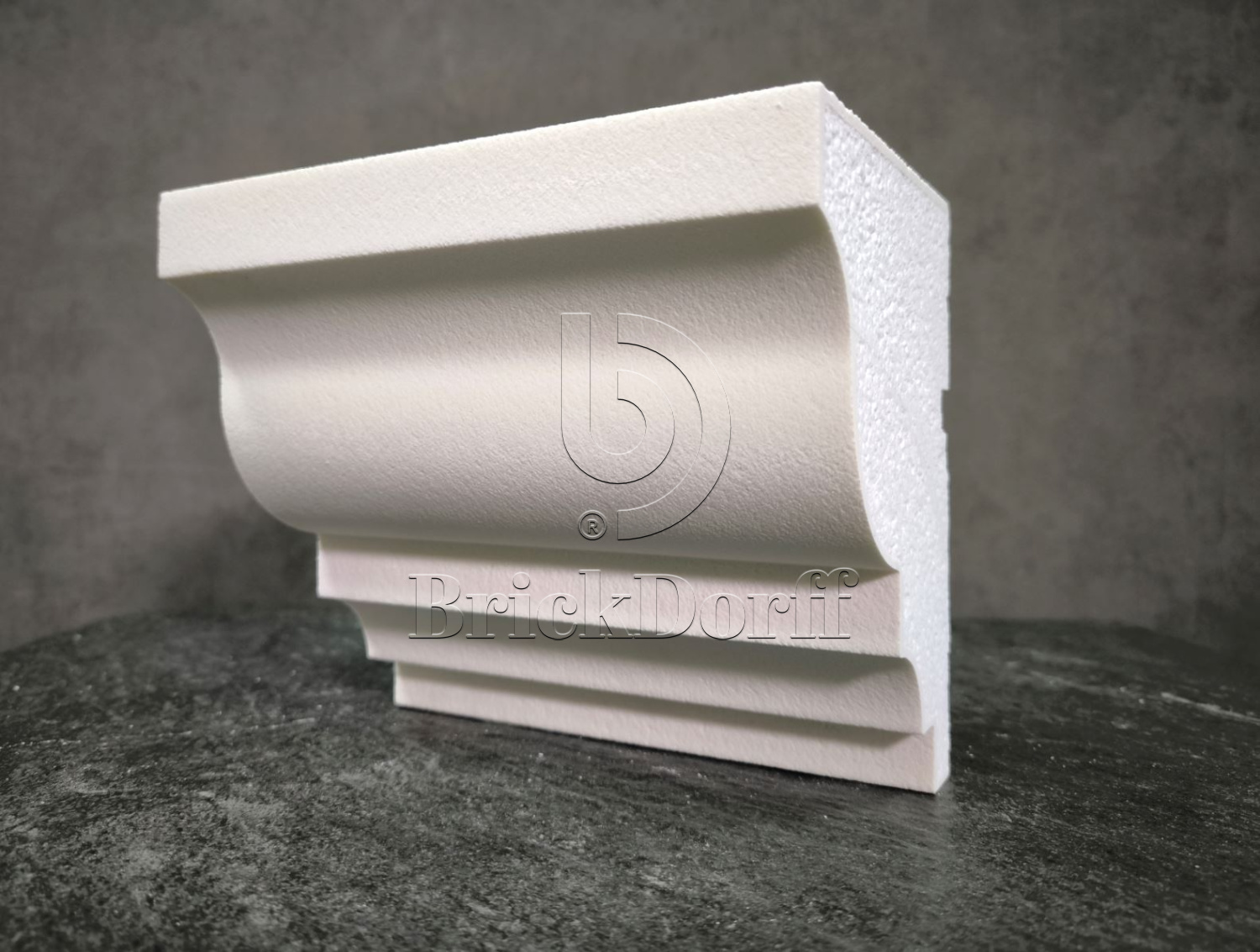 КАРНИЗ для Фасада и Интерьера - лепнина, декор из пенополистирола КВ-170/3 (КС-102) 170*125*2000 мм