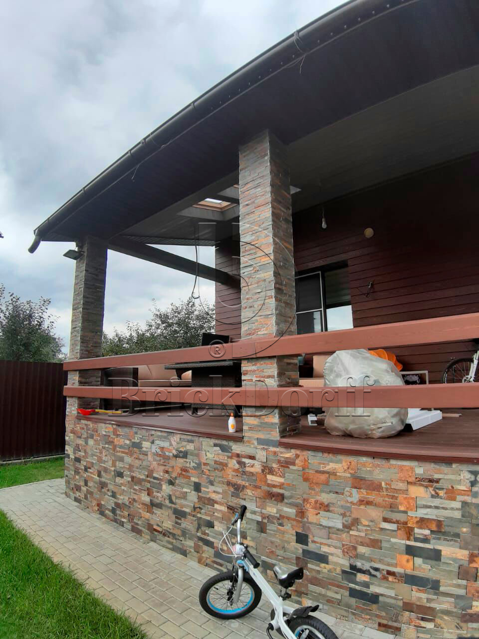 Сланец Цветной 350*180*10\12 мм, натуральный камень для фасада и интерьера BD