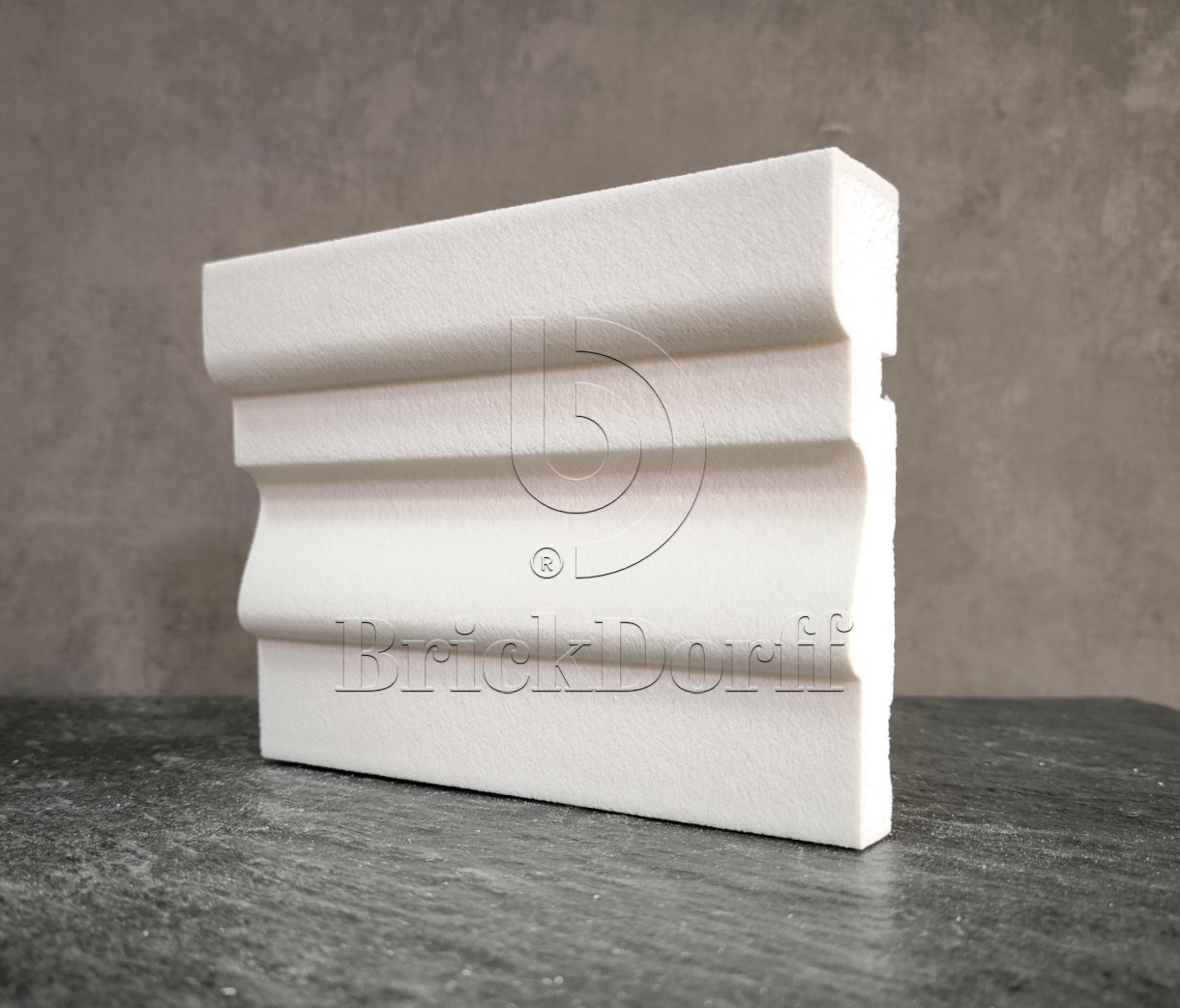 Молдинг для фасада - лепнина, декор из пенополистирола МВ-150/3 (МС-125) 150*40*2000 мм