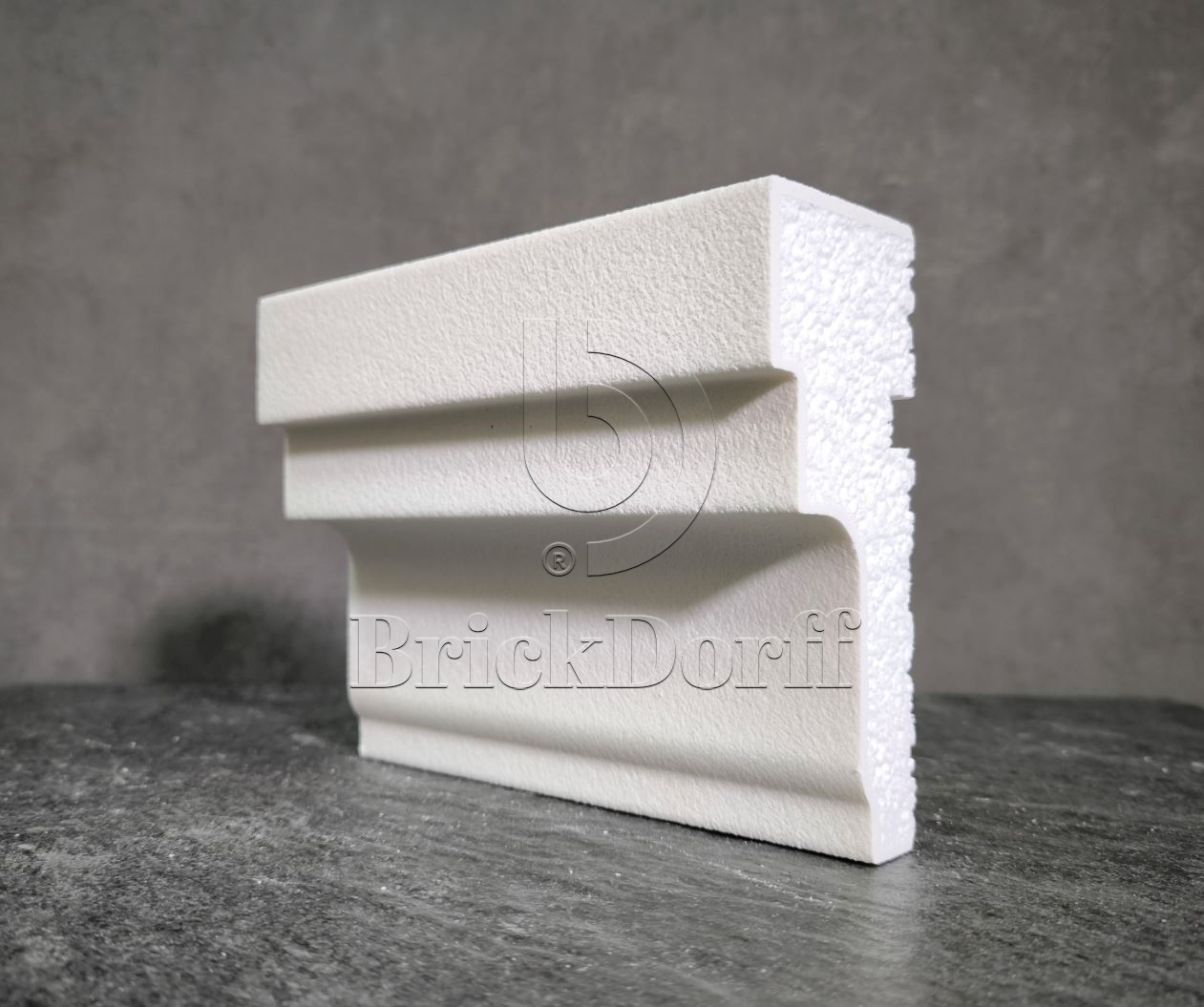 Молдинг для фасада - лепнина, декор из пенополистирола МВ-150/10 (МС-165) 150*60*2000 мм