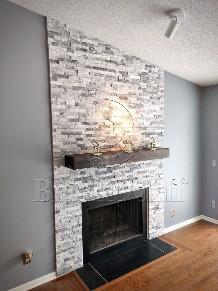 Кварцит бело-серый 1308g 600*150*10-20 мм, натуральный камень для интерьера и фасада BD