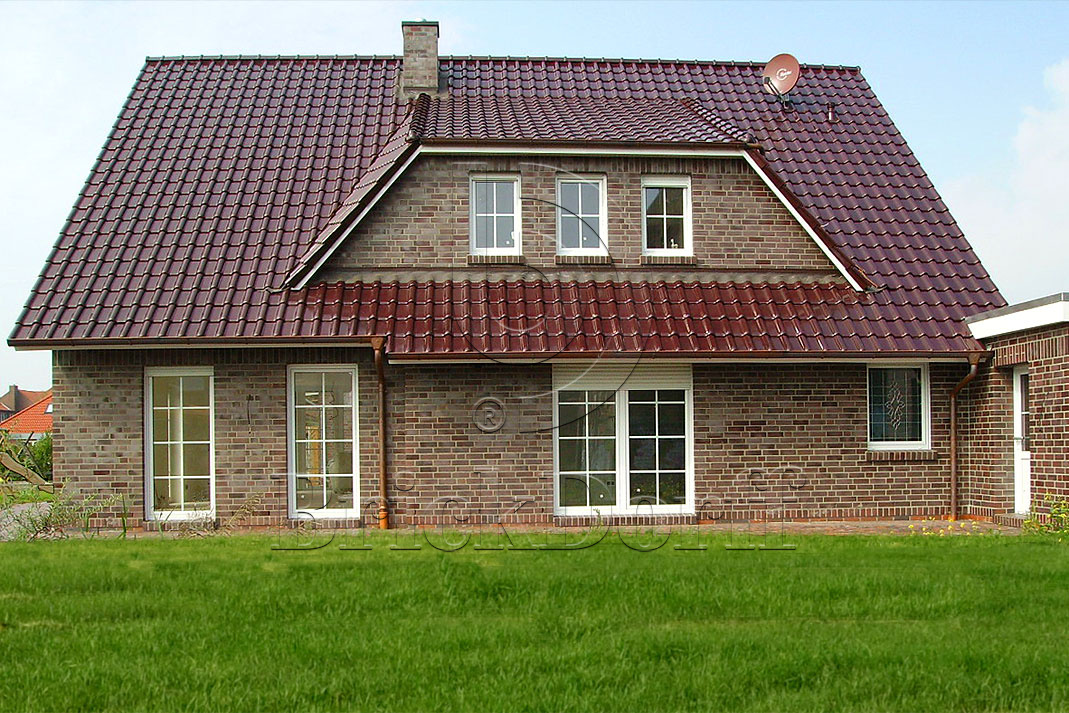 Керамическая черепица рядовая Roben FLANDERNplus красное вино глазурь