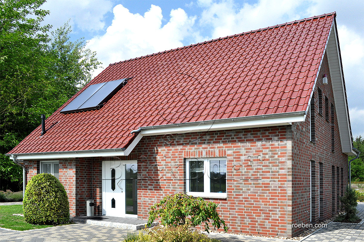 Керамическая черепица рядовая Roben FLANDERNplus кайенский глянцевый ангоб