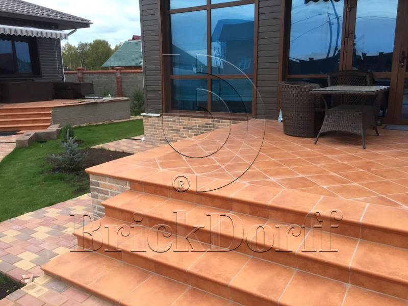 Клинкерная Плитка напольная противоскользящая EURAMIC CAVAR 542 passione 294*294*8 мм