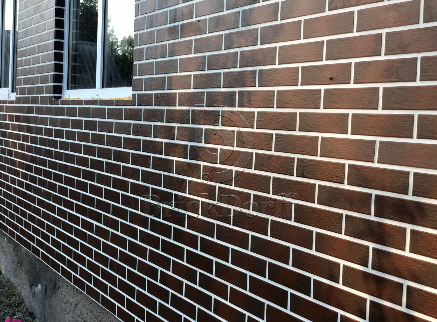 CLOUD BROWN DURO 245X66х7,4 мм Клинкерная фасадная плитка под кирпич облицовочная коричневая