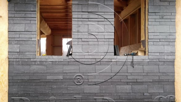 Камень отделка фасада и интерьера. Натуральный - природный камень СЛАНЕЦ плитка  400*250*5/7 мм