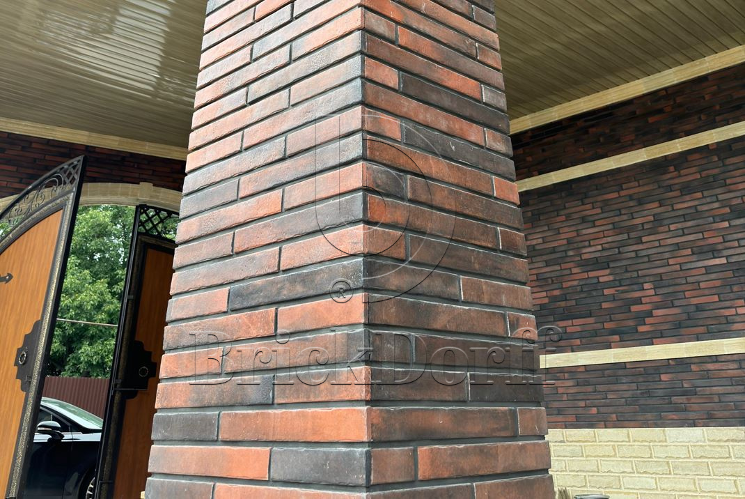 Фасадная ригельная плитка под клинкер Life Brick Лонг 820, 430*52*15 мм