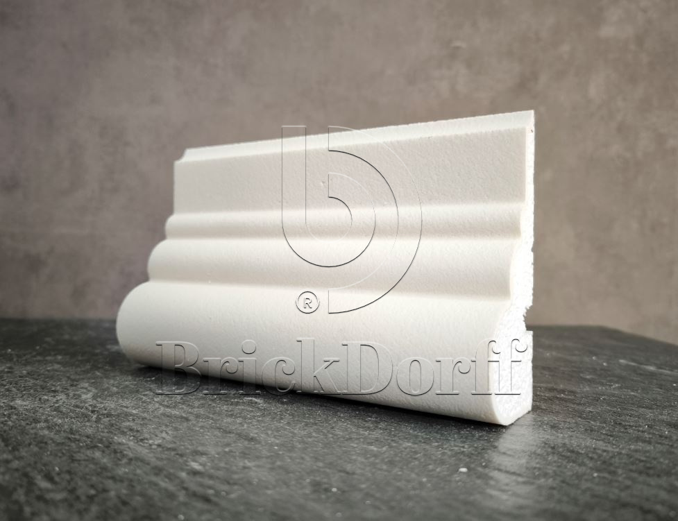 МОЛДИНГ цокольный для Фасада и Интерьера - лепнина, декор из пенополистирола ЦВ-120/1 120*50*2000 мм