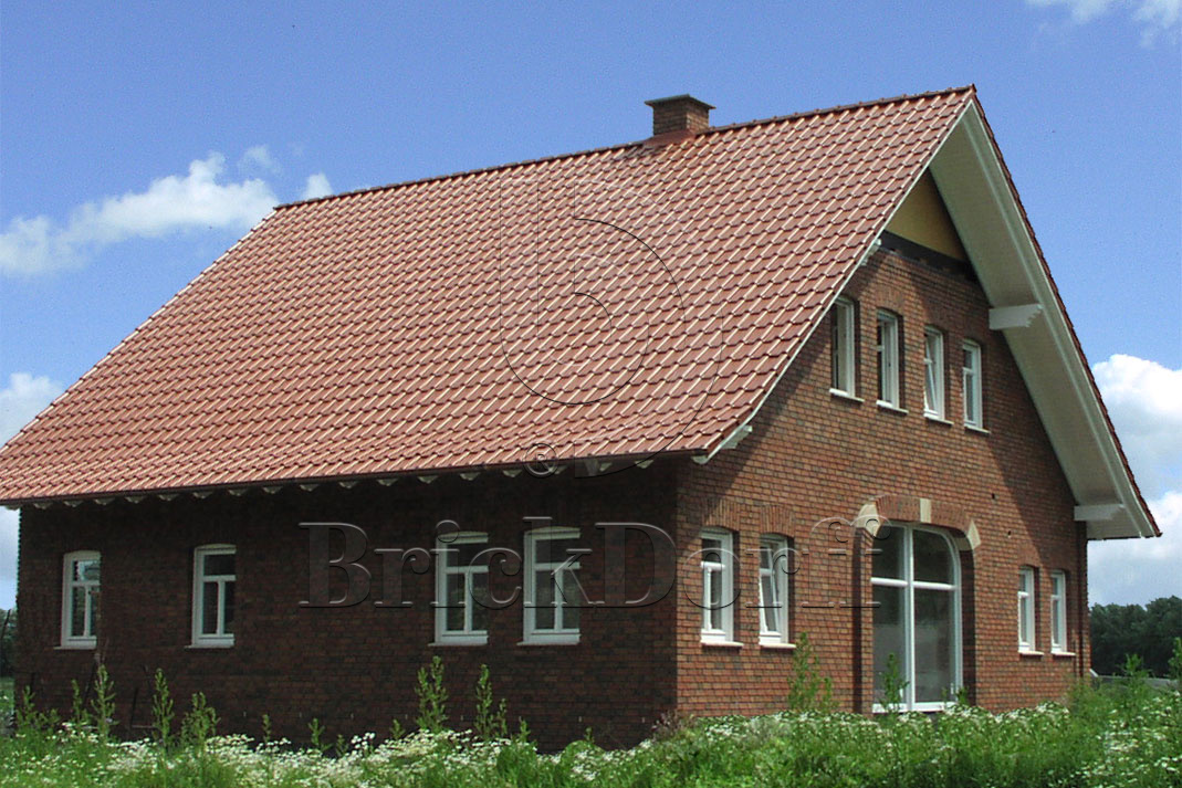 Керамическая черепица рядовая Roben FLANDERNplus красный ангоб