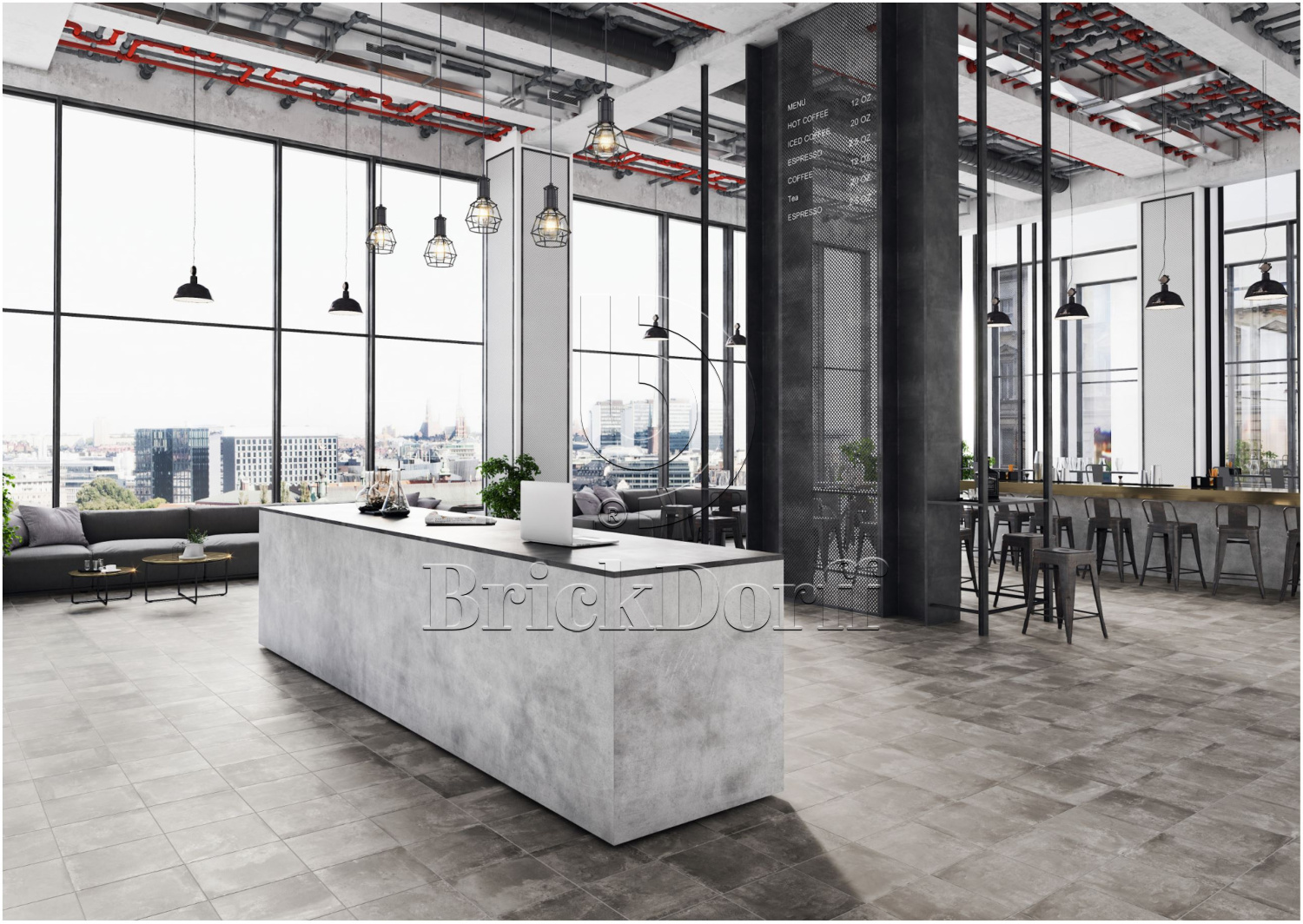 Клинкерная угловая ступень с насечками противоскользящая Cerrad Podloga Piatto antracyt 300*300*9 мм