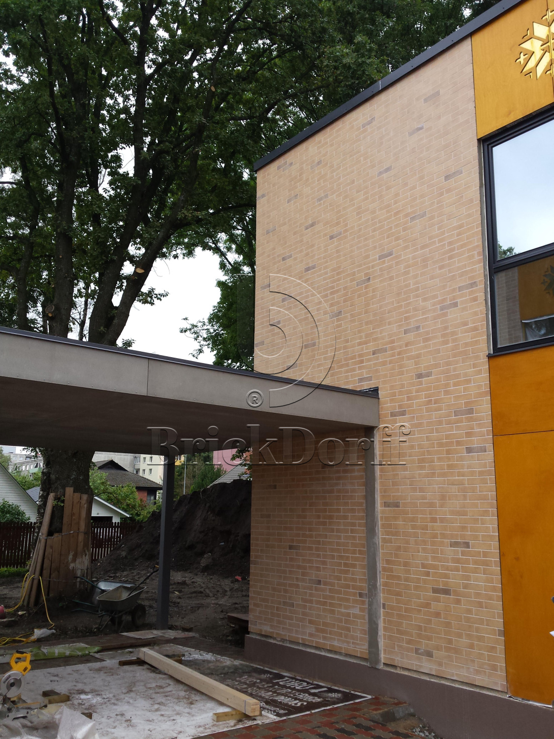 Клинкерная фасадная плитка облицовочная под кирпич Stroeher (Штроер) Keravette Shine 834 giallo гладкая NF10, 240*115*10 мм