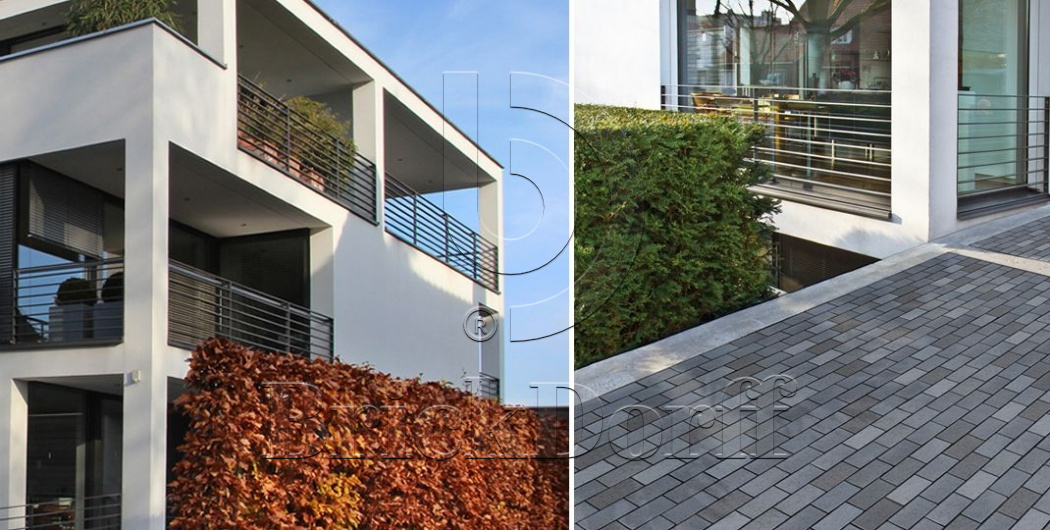 Тротуарная плитка / брусчатка Клинкерная ABC Berlin blau-anthrazit (Берлин блау-антхразит), 200*100*52 мм