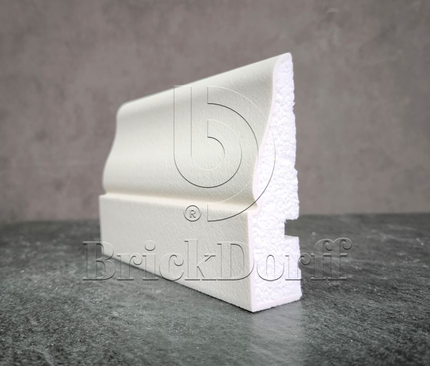 МОЛДИНГ цокольный для Фасада и Интерьера - лепнина, декор из пенополистирола ЦВ-130/1 130*35*2000 мм